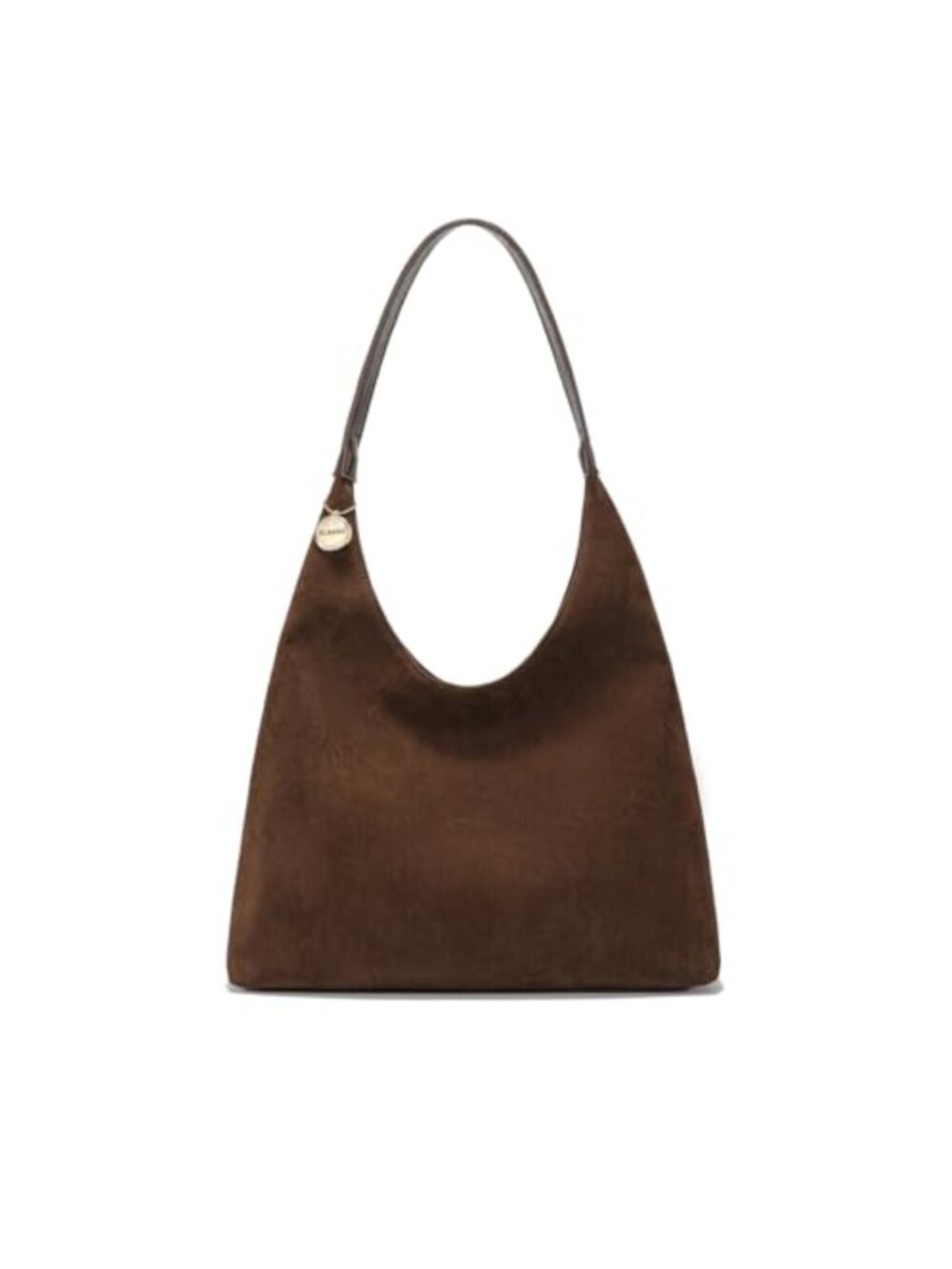 Faux Suede Slouchy Hobo Shoulder Tote Bag for Women Purse